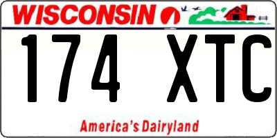 WI license plate 174XTC
