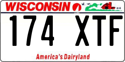 WI license plate 174XTF