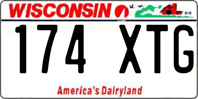 WI license plate 174XTG