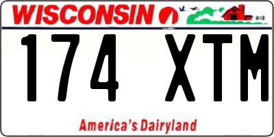 WI license plate 174XTM