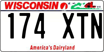 WI license plate 174XTN