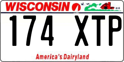 WI license plate 174XTP