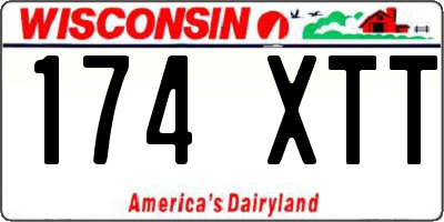 WI license plate 174XTT