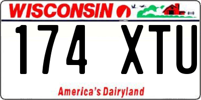 WI license plate 174XTU