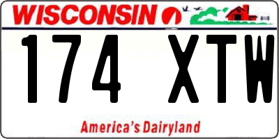 WI license plate 174XTW