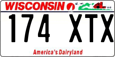 WI license plate 174XTX