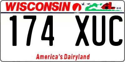 WI license plate 174XUC