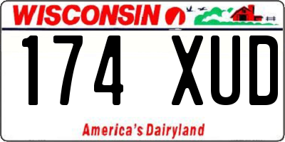 WI license plate 174XUD