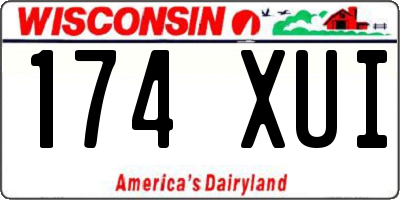 WI license plate 174XUI