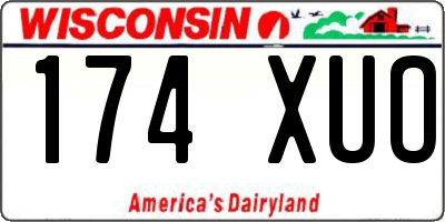 WI license plate 174XUO