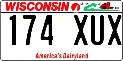 WI license plate 174XUX