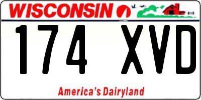 WI license plate 174XVD