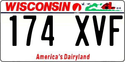 WI license plate 174XVF