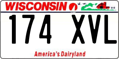 WI license plate 174XVL
