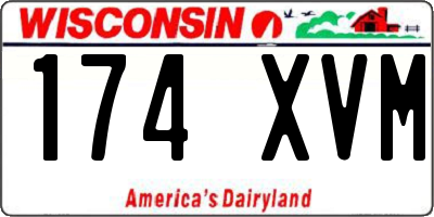 WI license plate 174XVM