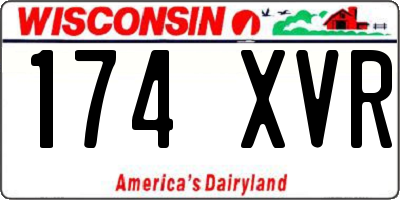 WI license plate 174XVR