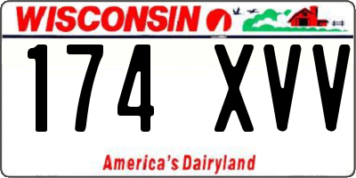 WI license plate 174XVV