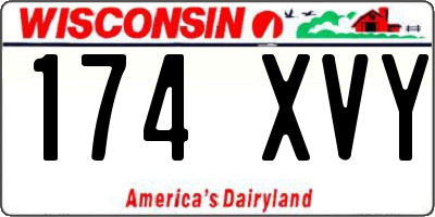 WI license plate 174XVY