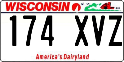 WI license plate 174XVZ