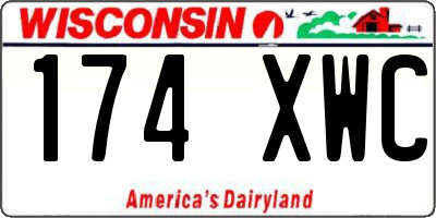 WI license plate 174XWC