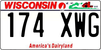 WI license plate 174XWG