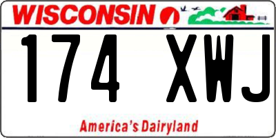 WI license plate 174XWJ