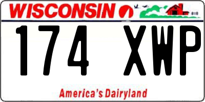WI license plate 174XWP