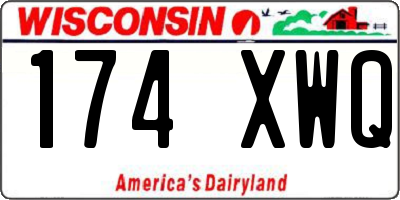 WI license plate 174XWQ