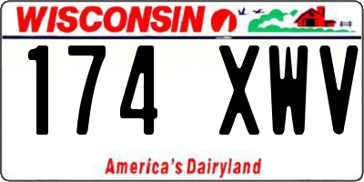 WI license plate 174XWV
