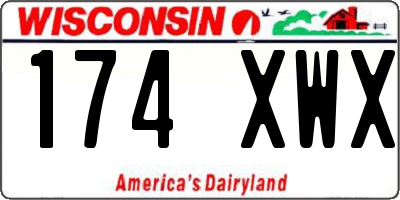 WI license plate 174XWX