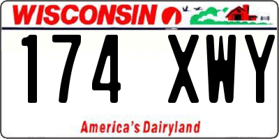 WI license plate 174XWY