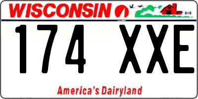 WI license plate 174XXE
