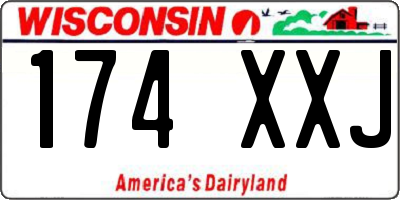 WI license plate 174XXJ