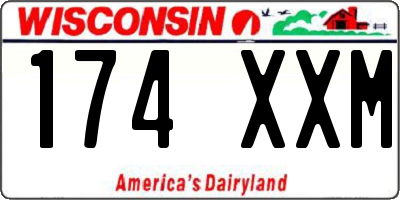 WI license plate 174XXM