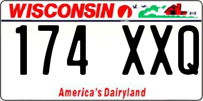 WI license plate 174XXQ