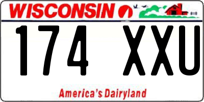 WI license plate 174XXU