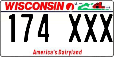 WI license plate 174XXX