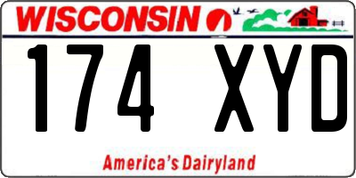 WI license plate 174XYD
