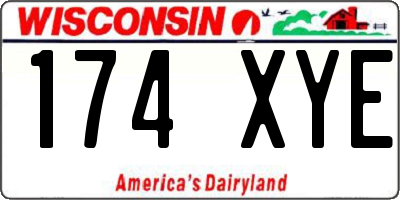 WI license plate 174XYE