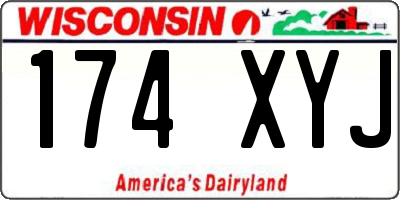 WI license plate 174XYJ