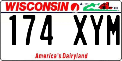 WI license plate 174XYM