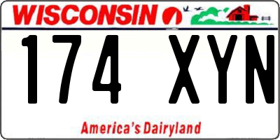 WI license plate 174XYN