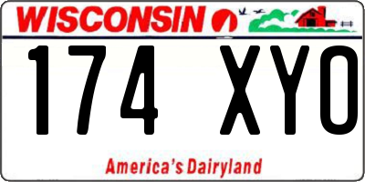 WI license plate 174XYO