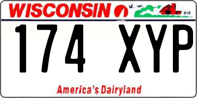 WI license plate 174XYP
