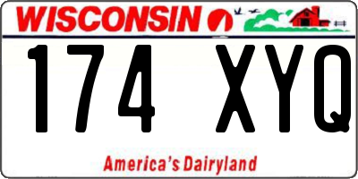 WI license plate 174XYQ