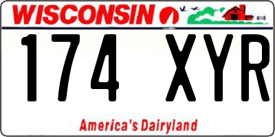 WI license plate 174XYR