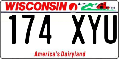 WI license plate 174XYU