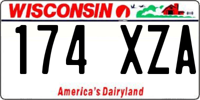 WI license plate 174XZA