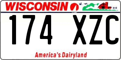 WI license plate 174XZC