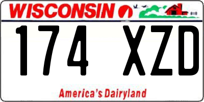 WI license plate 174XZD